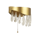 Applique Classica Gioiello Acciaio Oro Vetro Led 5W 4000K