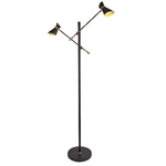 Piantana Industrial-Nordico Easel Acciaio Nero Oro Led 4W 3000K