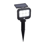 Esterno Lampade Da Terra Moderno Solare Policarbonato Nero Led 1,5W 3000K