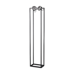 Piantana Industrial-Minimal Audio Metallo Nero 2 Luci Gu10 10W 3000K H160Cm