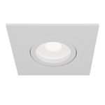 Maytoni Faretto Da Incasso Moderno Atom Alluminio Bianco 1 Luce Diffusore Tessile