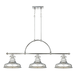 Lampadario Industrial Nordico Emery Metallo Argento Imperiale 3 Luci E27