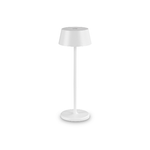 Ideal Lux Lampada Da Tavolo Contemporanea Pure Metallo Bianco Led 1,5W 3000K Ip54