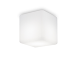 Plafoniera Moderna Luna Alluminio Bianco 1 Luce E27