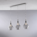 Bonetti Illumina Lampadario Binario Moderno Zeus Grigio Fumè 3 Luci E27