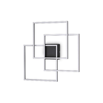 Plafoniera Moderna Frame Metallo Nero Led 35W 3000K Luce Calda