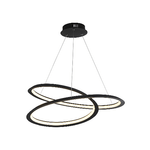 SearchLight Lampadario Moderno Vortice Ii Acciaio Nero Silicone Bianco Led 41,13W 3000K