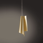 Linea Zero Sospensione Moderna A 1 Luce Vela In Polilux Oro H70 Made In Italy