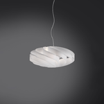 Linea Zero Sospensione Moderna 1 Luce Flat In Polilux Bianco D40 Made In Italy