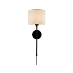 Applique Contemporanea Monaco Acciaio Nero Marrone 1 Luce E27