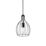 Ideal Lux Sospensione Industrial-Minimal Ampolla-2 Metallo Nero 1 Luce E27