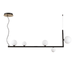 Sospensione Industrial-Minimal Birds Metallo Nero 5 Luci G9 3W 3000K Luce Calda