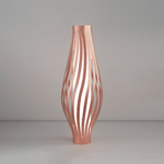 Linea Zero Lampada Da Terra Totem Dama Helios 1 Luce Polilux Rosa Metallico Made In Italy