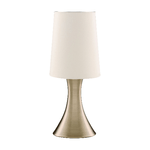 SearchLight Abatjour Contemporaneo Tocco Acciaio Ottone Tessuto Crema 1 Luce E14