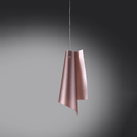 Linea Zero Sospensione Moderna A 1 Luce Vela In Polilux Rosa Metallico H50 Made In Italy