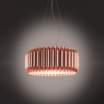 Linea Zero Lampadario Moderno 3 Luci Louise In Polilux Rame Made In Italy