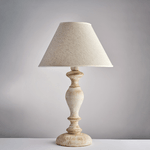 Bonetti Illumina Lampada da tavolo Shabby Chic Cascina Bianco Tortora vintage 1 luce E27