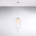 Bonetti Illumina Lampadario Contemporaneo Erik Cromo 1 Luce E27