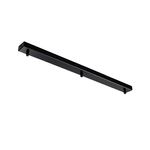 Binario Rettangolare Multicavo 3 Luci In Ferro Laccato Nero 70 Cm