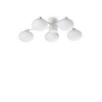 Ideal Lux Plafoniera Contemporanea Hermes Metallo Bianco 5 Luci G9 28W 3000K Ip20