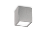 Ideal Lux Plafoniera Contemporanea Techo Alluminio Grigio 1 Luce Gu10 20W Ip54