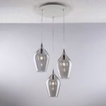 Bonetti Illumina Lampadario Contemporaneo Ares Grigio Fumè 3 Luci E27