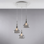 Bonetti Illumina Lampadario Contemporaneo Nemesi Grigio Fumè 3 Luci E27