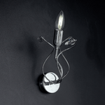 Be Light Applique Moderno 1 Luce Ferro Cromo e Strass Serie Oxia