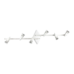 Plafoniera Moderna Alfa Metallo Bianco 6 Luci Gu10 7W 3000K Luce Calda