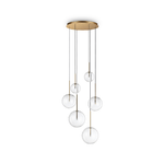 Ideal Lux Lampadario A Sospensione Moderno Equinoxe Metallo Ottone 6 Luci G4 2W Ip20