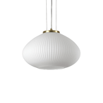 Sospensione Moderna Plisse' Metallo Ottone 1 Luce E27 D35Cm