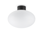 Ideal Lux Plafoniera Moderna Clio Alluminio Nero 1 Luce E27