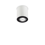 Ideal Lux Plafoniera Moderna Mood Round Alluminio Bianco 1 Luce Gu10 7W 3000K D9Cm