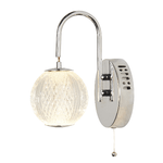 Applique Contemporanea Fascino Acciaio Cromo Policarbonato Led 8W 3000K