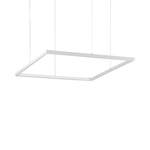 Sospensione Moderna Square Oracle Alluminio-Plastiche Bianco Led 41W 3000K D70Cm