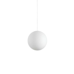 Sospensione Moderna Carta Metallo Bianco 1 Luce E27 D30Cm