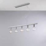 Bonetti Illumina Lampadario Contemporaneo Fabian Argento 5 Luci E27