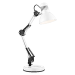 SearchLight Lampada Da Scrivania Contemporanea Desk Partners Acciaio Bianco 1 Luce E27