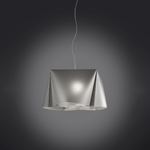 Linea Zero Sospensione Moderna 1 Luce Wanda In Polilux Silver D25 Made In Italy