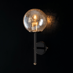 Bonetti Illumina Applique Design Moderno Contemporaneo Cromo Nero Con Vetro 1 Luce Tresor