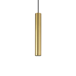 Sospensione Moderna Look Metallo Ottone 1 Luce Gu10 7W 3000K Luce Calda