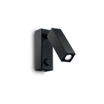 Applique Moderna Square Page Metallo Nero Led 3W 3000K Luce Calda