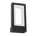 Applique Moderna Berlino Alluminio Grigio Policarbonato Bianco Led 11W 4000K