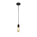 Sospensione Industrial-Nordico Squiggle Acciaio Nero 1 Luce E27