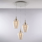 Bonetti Illumina Lampadario Contemporaneo Ares Ambra 3 Luci E27