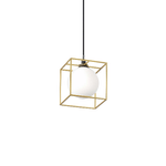 Sospensione Contemporanea Lingotto Metallo Ottone 1 Luce G9 3W 3000K Luce Calda