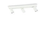 Plafoniera Moderna Rudy Metallo Bianco 3 Luci 7W 3000K Luce Calda