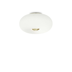 Plafoniera Moderna Arizona Vetro Bianco 3 Luci Gx53 9W 3000K Luce Calda