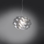 Linea Zero Sospensione Moderna 1 Luce Cloud D30 In Polilux Silver Made In Italy