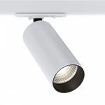 Faretto Per Binario Focus Led Clip Moderno Alluminio Bianco E Nero 1 Luce